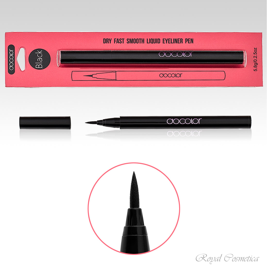 Docolor - Waterproof Defining Eyeliner Pen - Black